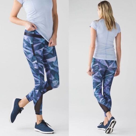 Lululemon Inspire Tight Mesh Pretty Prism Multi Purple Blue - Picture 1 of 13